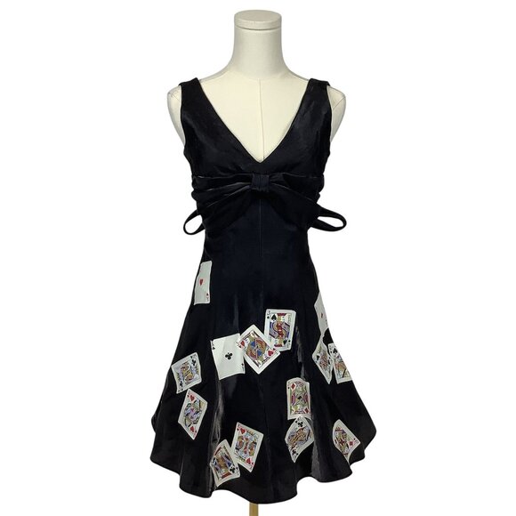 Chica's Poker Playing Cards Print Dress - Picture 1 of 4